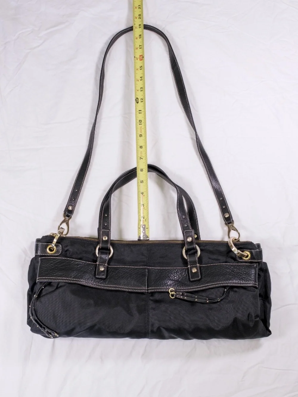 Hayden Harnett Black Nylon Flight Bag